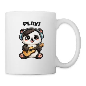 Panda Gitarrist mit Kopfhörern - Tasse - Weiß - Rechts