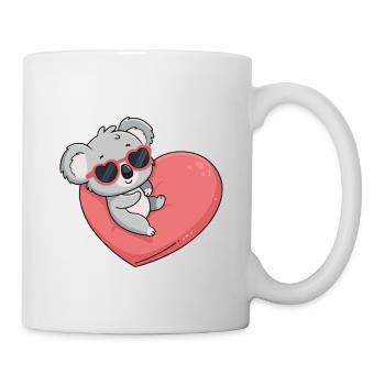 Koala Coeur Lunettes - Mug blanc - blanc - Droite