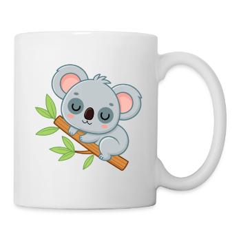 Bébé Koala sur une branche - Mug blanc - blanc - Droite