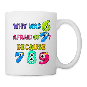 Numbers maths Why Was Dino Afraid Of - Mug - white - Right