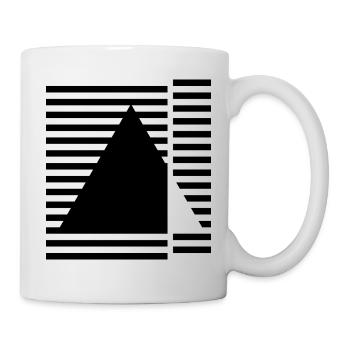 Geometric Bauhaus triangle inspired design - Mug - white - Right