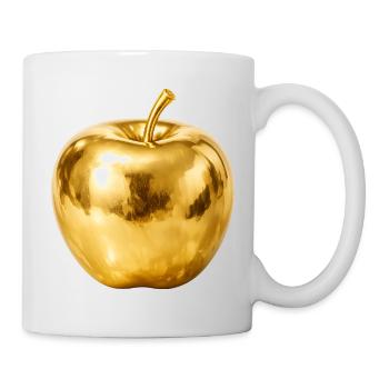 Goldener Apfel – Premium Shine - Tasse - Weiß - Rechts