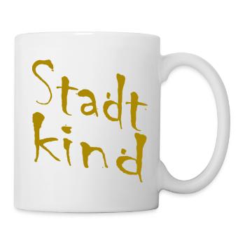 Stadtkind Handlettering Gold - Tasse - Weiß - Rechts