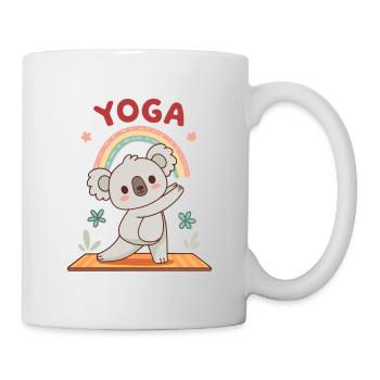 Koala Yoga Regenbogen - Tasse - Weiß - Rechts