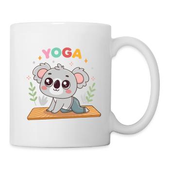 Pastel Koala Yoga on Mat - Mug - white - Right