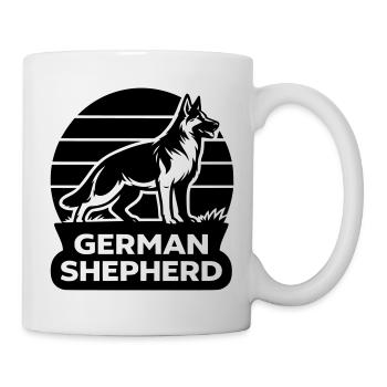 German Shepherd Silhouette - Mug - white - Right