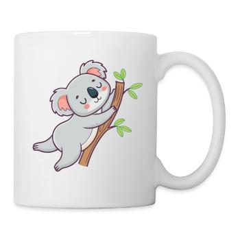 Koala câlin sur branche pastel - Mug blanc - blanc - Droite