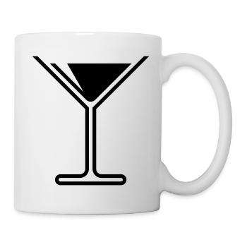Cocktail / Cocktailglas / Martini – (Black) - Tasse - Weiß - Rechts