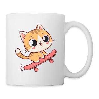 Adorable Skateboard Kitten - Mug - white - Right