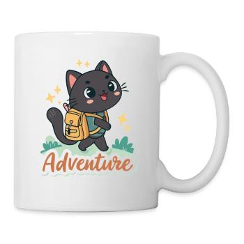 Abenteuerkatzen-Entdecker - Tasse - Weiß - Rechts