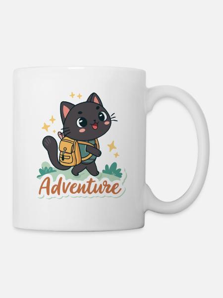 Abenteuerkatzen-Entdecker - Tasse - Weiß