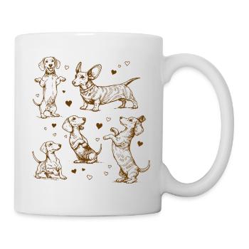 Teckel Teckel Chiens Teckels Teckel Chien teckel Teckel - Mug blanc - blanc - Droite