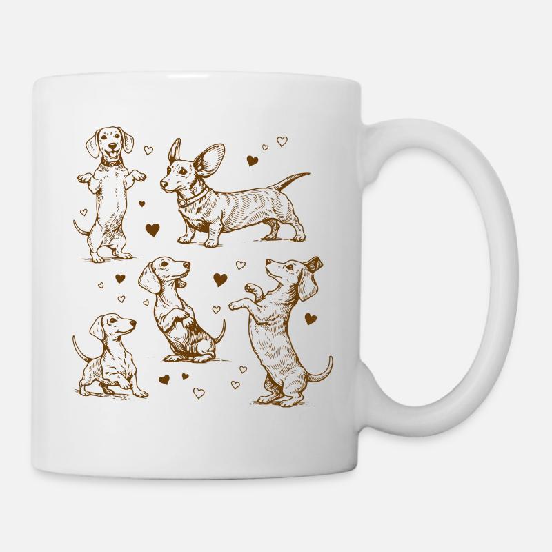 Dackel Dackelhunde Dackel Hund Dackel Dackel - Tasse - Weiß