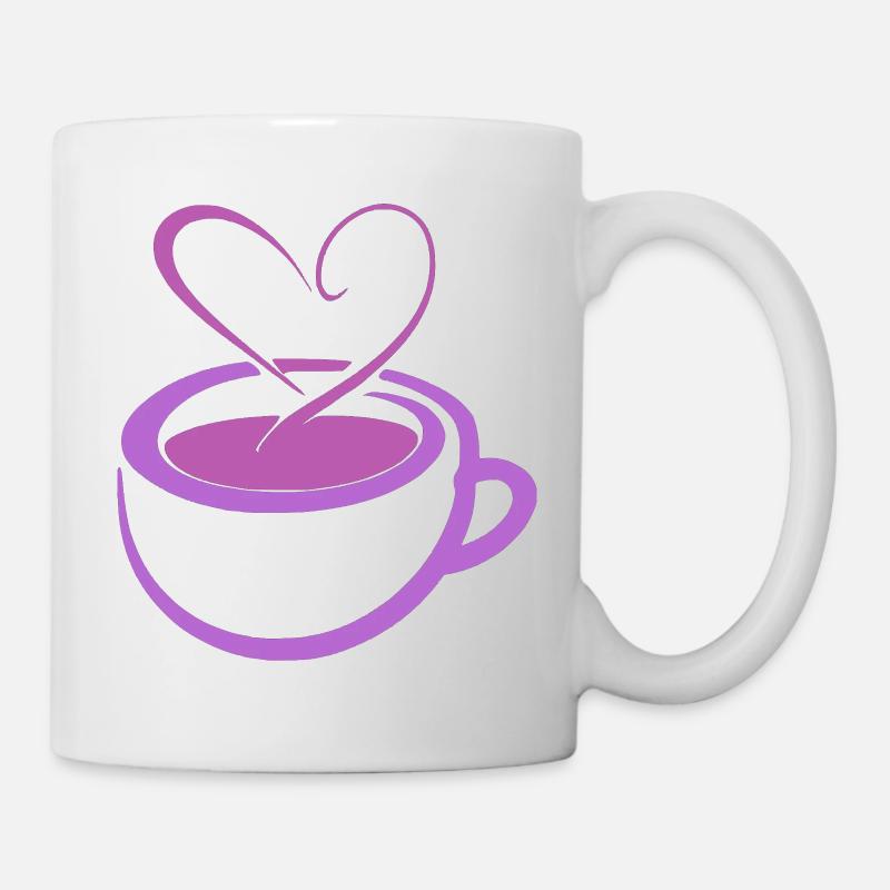 Tasse à café Purple Heart - Mug blanc - blanc