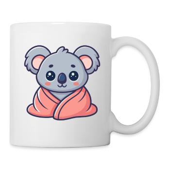Kawaii Koala Wrapped in Pink Sheet - Mug - white - Right