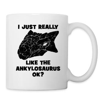 Ankylosaurus fossil - Mug - white - Right