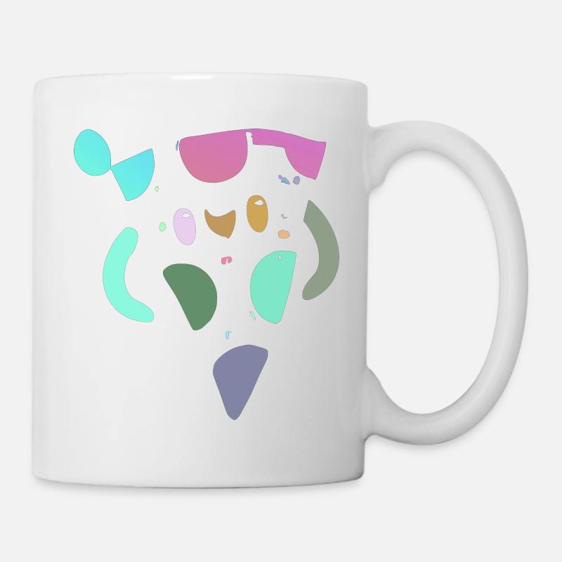 Mosaïque de pizza abstraite pastel - Mug blanc - blanc