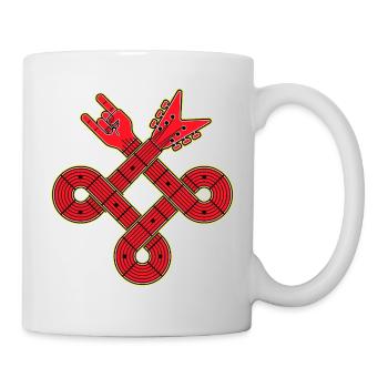 Verflochtener Gitarrenknoten - Tasse - Weiß - Rechts