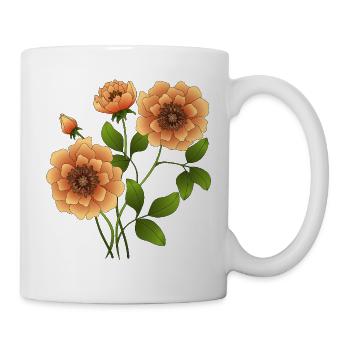 Blumen - Tasse - Weiß - Rechts