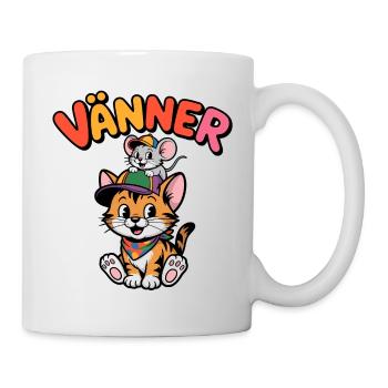 Freunde und Freunde für immer – Süße Katze und Maus - Tasse - Weiß - Rechts
