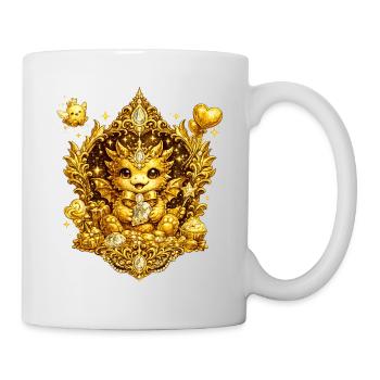 Magie de la couronne de chat doré - Mug blanc - blanc - Droite