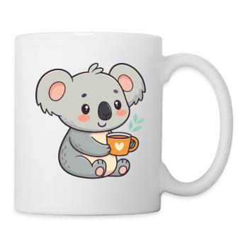 Koala cosy et mug au cœur pastel - Mug blanc - blanc - Droite