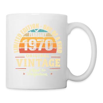 Cadeau d’anniversaire de février 1970 Février 1970 - Mug blanc - blanc - Droite