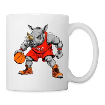 Rhinos Basketball Player / Baller - Mug - white - Right