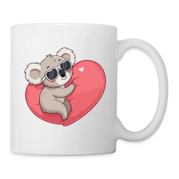 Koala-Lächelndes Herz - Tasse - Weiß - Rechts