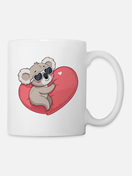 Koala-Lächelndes Herz - Tasse - Weiß