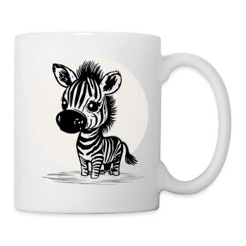 Zèbre mignon – Motif d’animal mignon - Mug blanc - blanc - Droite