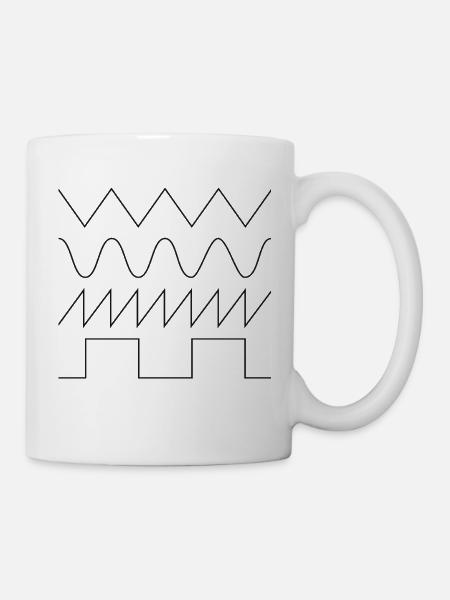 SYNTHESIZER WAVEFORM - Mug - white