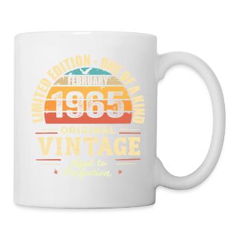 Cadeau d’anniversaire de février 1965 Février 1965 - Mug blanc - blanc - Droite