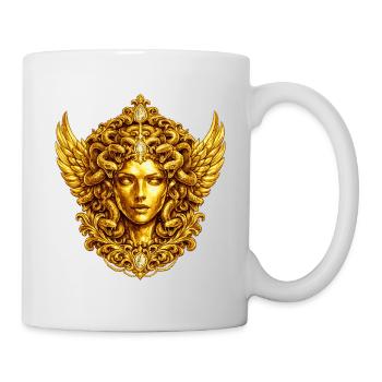 Golden Medusa with wings - Mug - white - Right