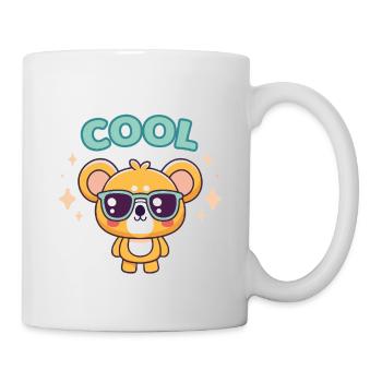 Coole Teddybär-Retro-Brille - Tasse - Weiß - Rechts