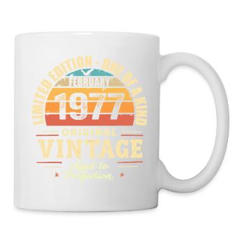 Cadeau d’anniversaire de février 1977 Février 1977 - Mug blanc - blanc - Droite