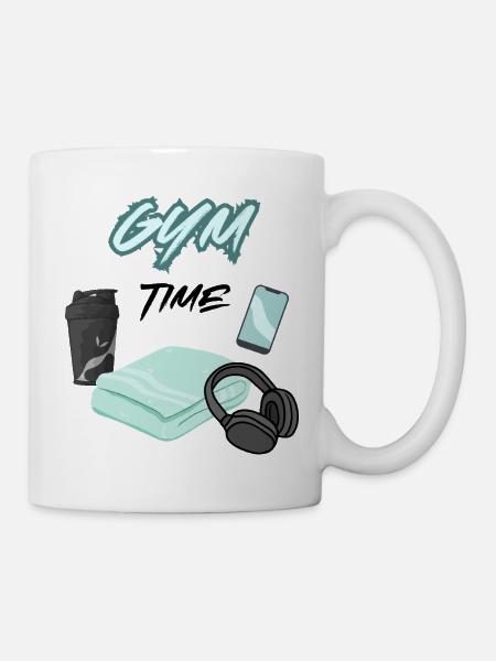 GYM TIME - Tasse - Weiß