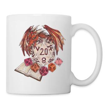 Jeu de rôle Maître de jeu de dés D20 - Mug blanc - blanc - Droite