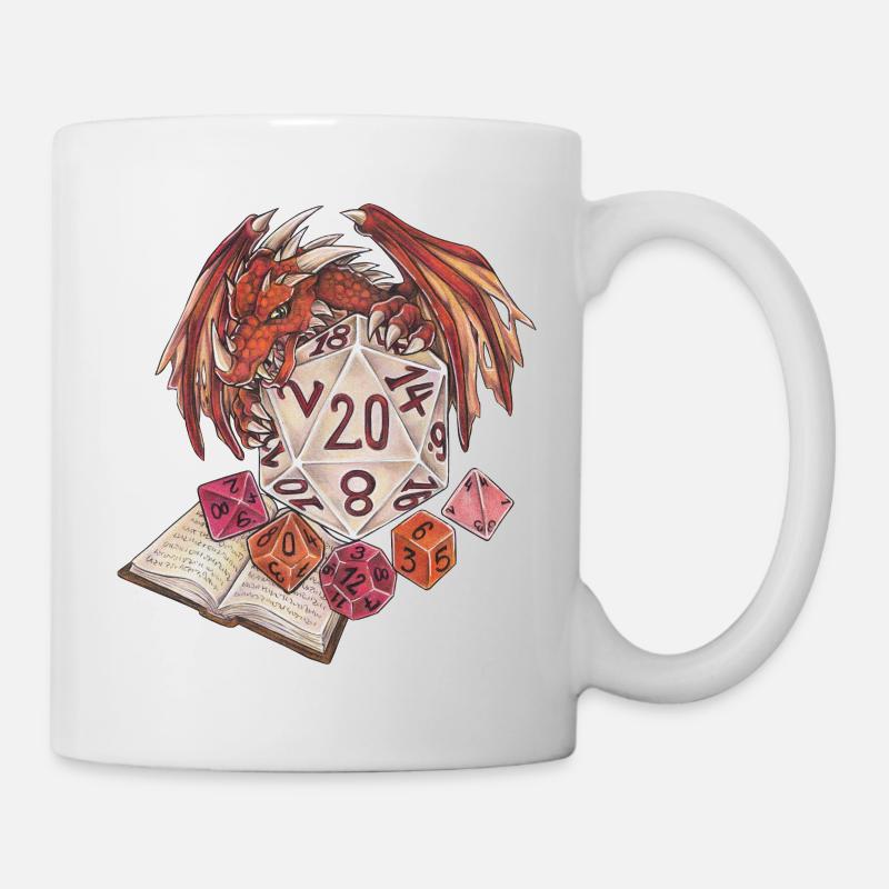 Rollenspiel Tabletop D20 Würfel Game Master - Tasse - Weiß