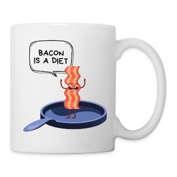 Humor-Speck-Diät - Tasse - Weiß - Rechts