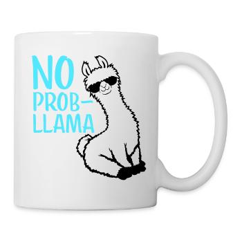 No Prob Lama Cool Sonnenbrille Sitzend Problama - Tasse - Weiß - Rechts