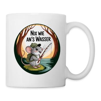 Nothing like fishing on the water with Grandpa Mouse - Mug - white - Right