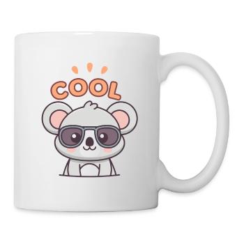 Koala Cool mit dunkler Brille - Tasse - Weiß - Rechts