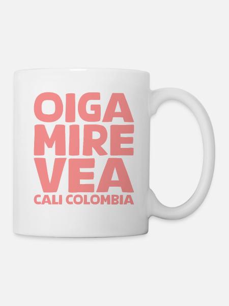 Oiga, Mire, Vea en rose - Mug blanc - blanc