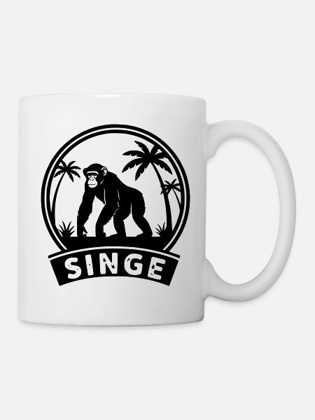 singe - Mug blanc - blanc