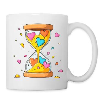 Heart Time Hourglass - Mug - white - Right