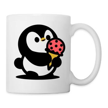 Kleiner Pinguin mit Eis - Mug - white - Right