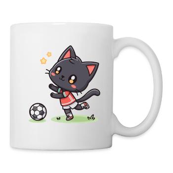 Kitten footballer in action - Mug - white - Right