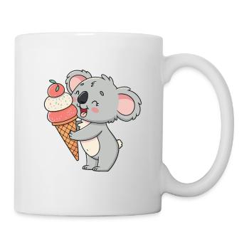 Koala gourmand et cornet de glace - Mug - white - Right