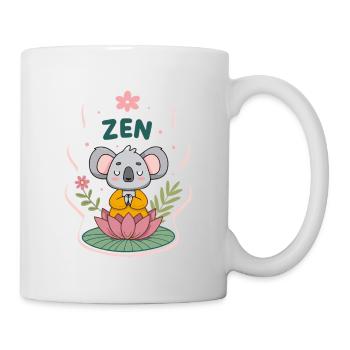 Zen-Koala auf Lotus - Tasse - Weiß - Rechts